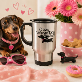 Crazy Dackel Hund Mama Reisen Tee Kaffee Tasse