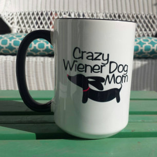 Crazy Dackel Hund Mama Ringer Kaffee Tasse