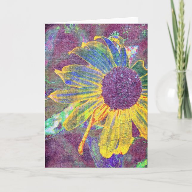 Crazy Daisy Digital Art Karte (Vorderseite)