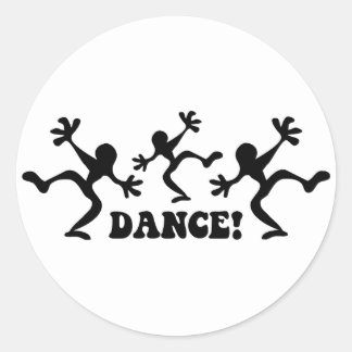 Crazy Dancers Dancing Runder Aufkleber