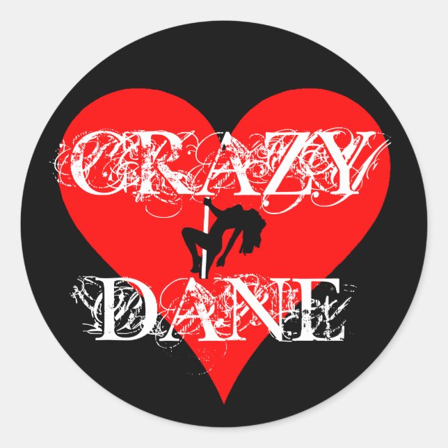 Crazy Dane Sticker (Vorderseite)