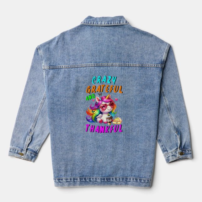 Crazy dankbar und dankbar jeansjacke (Rückseite)