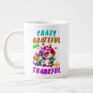 Crazy dankbar und dankbar Jumbo-Tasse