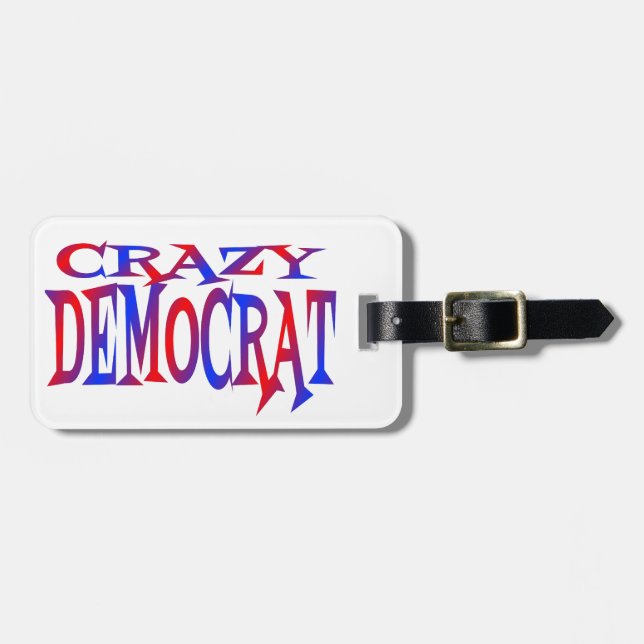 Crazy Democrat Gepäckanhänger (Vorderseite horizontal)