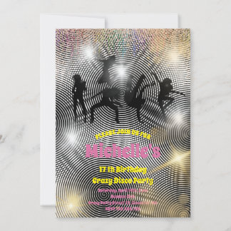 Crazy Disco Psychedelic Geburtstag Einladung