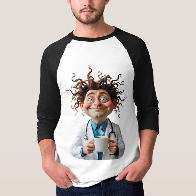 Crazy Doctor Coffee Sweatshirt T-Shirt (Vorderseite)