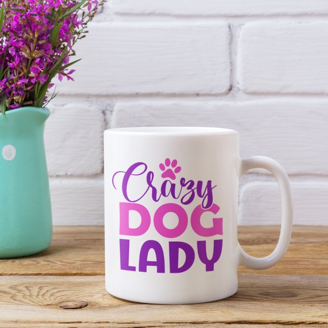 Crazy Dog Lady Funny Dog Lover Kaffeetasse (Von Creator hochgeladen)