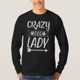 Crazy Dog Lady Paws Welpen Adoptier Rescue White B T-Shirt