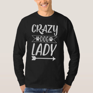 Crazy Dog Lady Paws Welpen Adoptier Rescue White B T-Shirt