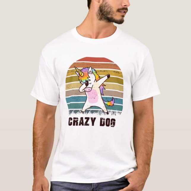 CRAZY DOG T - SHIRT FÜR DEN MENSCHEN (Vorderseite)