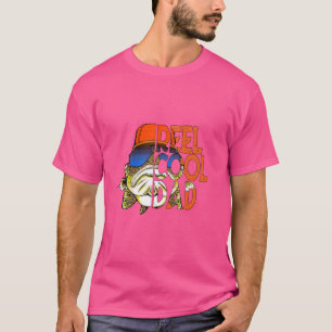 Crazy Dog Vater Fischen Funny Vatertag Rollen Cool T-Shirt