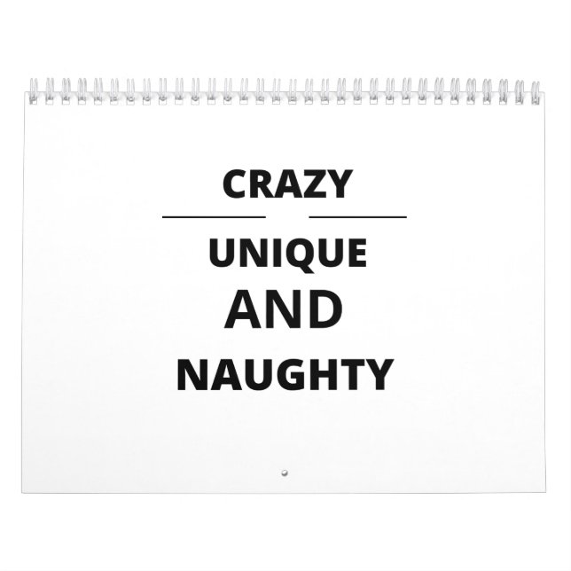 CRAZY EINZIGARTIG UND NAUGHTY KALENDER (Titelbild)