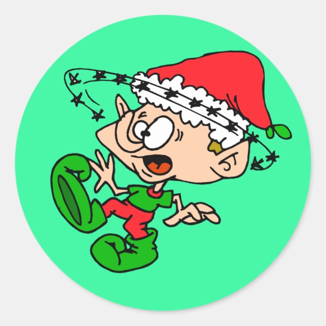 Crazy Elf Holiday Stickers (Vorderseite)