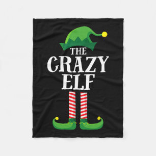 Crazy Elf Matching Family Group Weihnachts-Party Fleecedecke