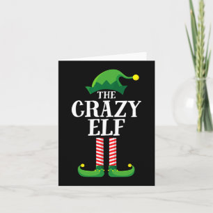 Crazy Elf Matching Family Group Weihnachts-Party Karte