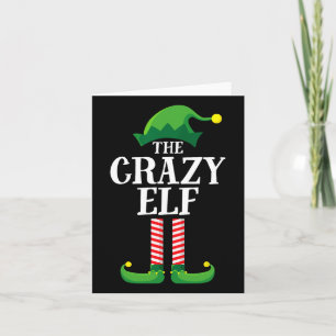 Crazy Elf Matching Family Group Weihnachts-Party Karte