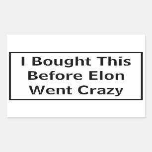 Crazy Elon Sticker für Tesla