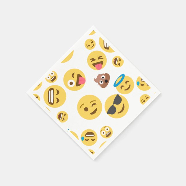Crazy Emojis Serviette (Ecke)