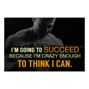 Crazy Enough Motivationsposter Poster