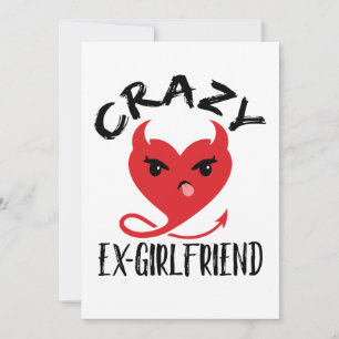 Crazy Ex-Girlfriend Funny Devil Red Heart Feiertagskarte