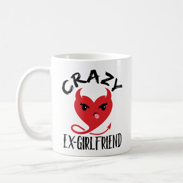 Crazy Ex-Girlfriend Funny Devil Red Heart Kaffeetasse (Links)