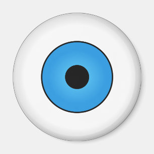Crazy Eyeballs Halloween Kühlschrankmagnet Blue Magnet