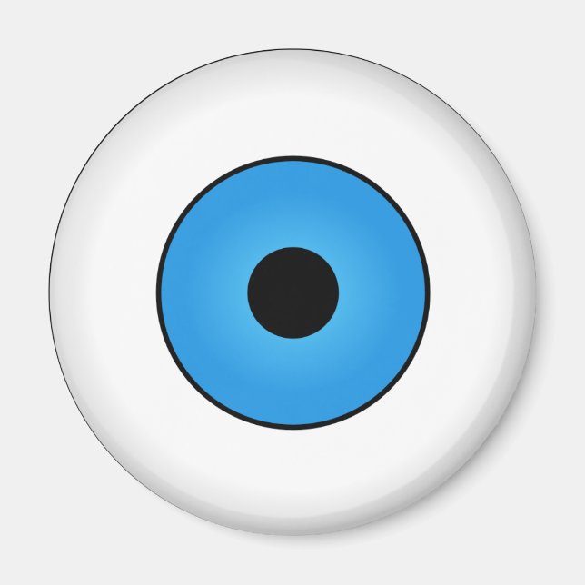 Crazy Eyeballs Halloween Kühlschrankmagnet Blue Magnet (Vorne)