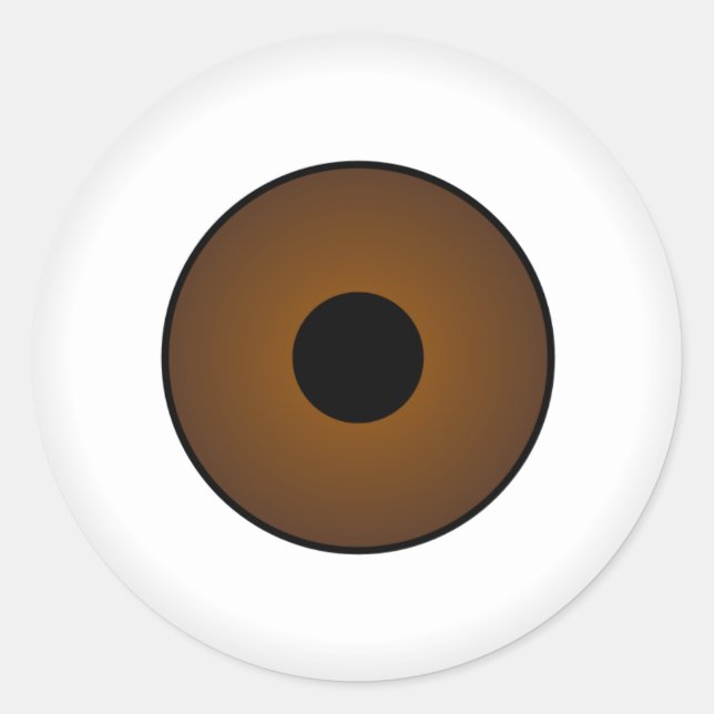 Crazy Eyeballs Halloween Sticker Brown (Vorderseite)