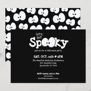 Crazy Eyes Let's Get Spooky Halloween-Party Einladung