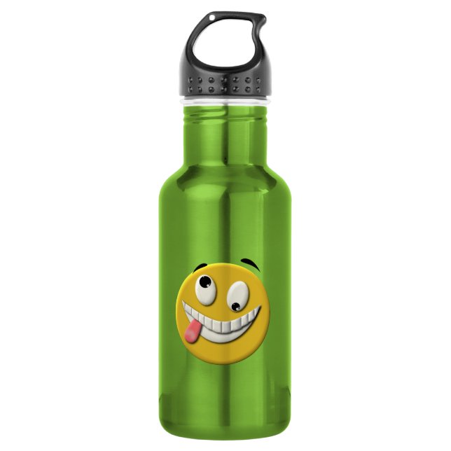 Crazy Face Edelstahlflasche (Vorderseite)