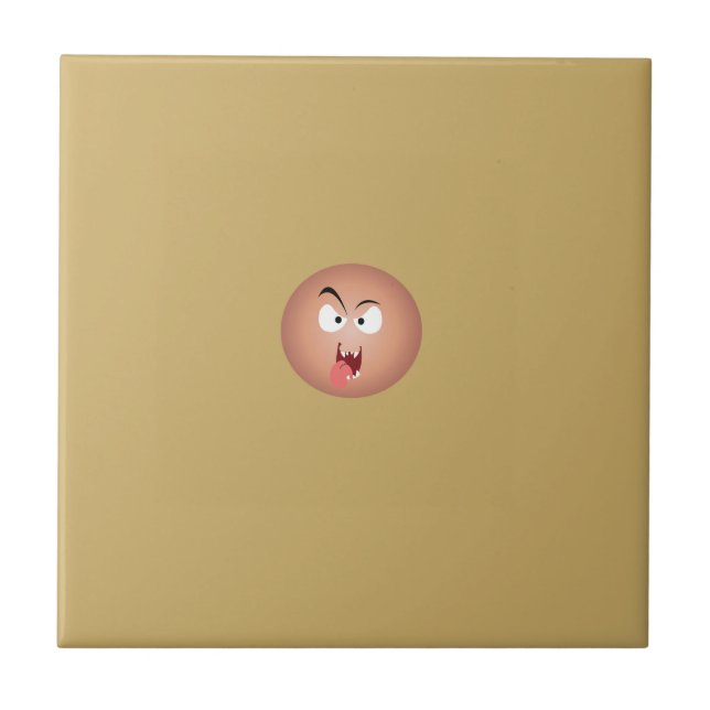 Crazy Face Keramik Tile Fliese (Vorderseite)