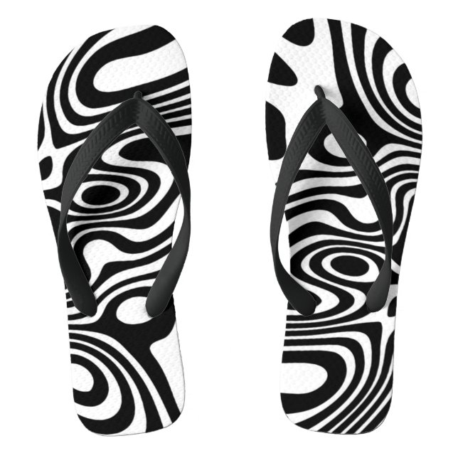 Crazy Fantasy Zebra Streifen Muster Sandalen (Fußbett)