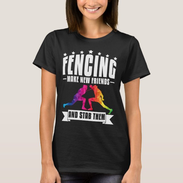 Crazy Fencing Enthusiasten Funny Fencer T-Shirt (Vorderseite)
