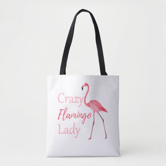 Crazy Flamingo Lady Funny Flamingo (Vorderseite)