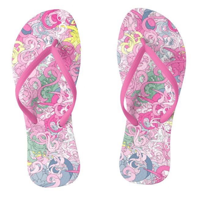 Crazy Floral Flip Flops (Fußbett)