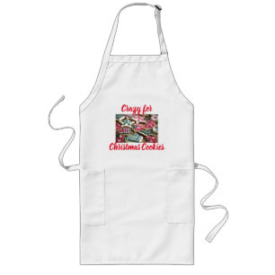 Crazy For Christmas Cookies Apron Lange Schürze