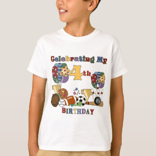 Crazy for Sports 4. Geburtstag T - Shirt und Gesch