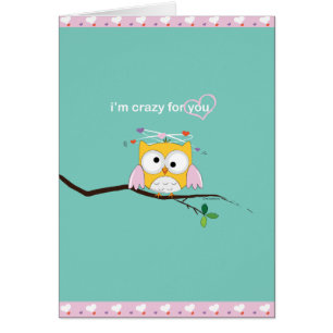 Crazy for you Owl with Hearts