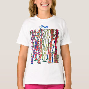 Crazy Forest bunt Spaß glücklich genannt T-Shirt
