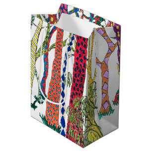 Crazy Forest bunt Spaß glücklich Mittlere Geschenktüte
