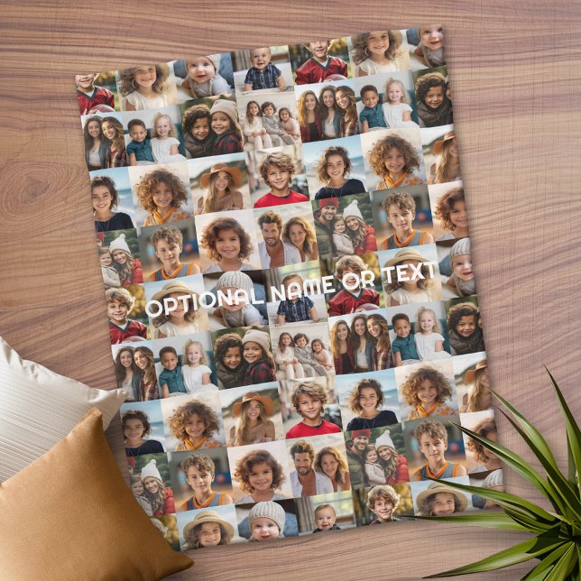 Crazy Foto Collage - Bis zu 16 Fotos Fleecedecke (Personalized Fleece Blanket)