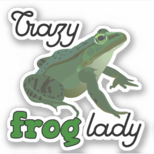 Crazy Frog Lady Frog Liebesgeschenke Aufkleber