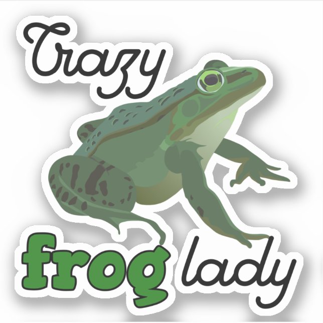 Crazy Frog Lady Frog Liebesgeschenke Aufkleber (Vorderseite)