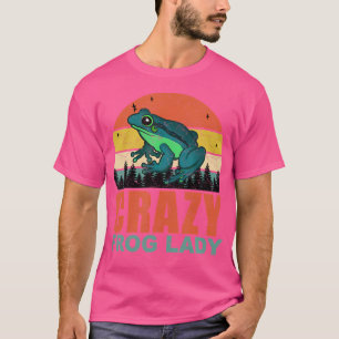 Crazy Frog Lady Funny Frogs-Amphibian Hausbesitzer T-Shirt