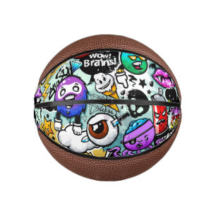 Crazy Frucht und Gemüse Graffiti Mini Basketball