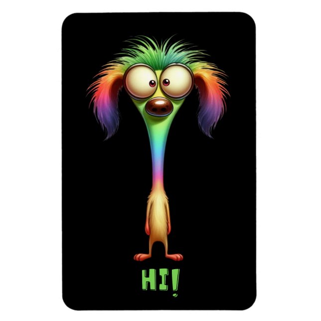 Crazy Funny Cartoon Dog Magnet (Vertikal)