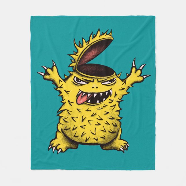 Crazy Funny Evil Charakter Fleecedecke (Vorderseite)