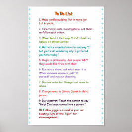 Crazy Funny Wacky muss Pranks tun, um Poster zu li