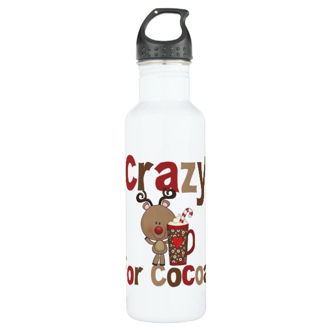 Crazy für Kakao Trinkflasche (Vorderseite)