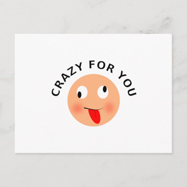 Crazy für Sie Postkarte (Vorderseite)